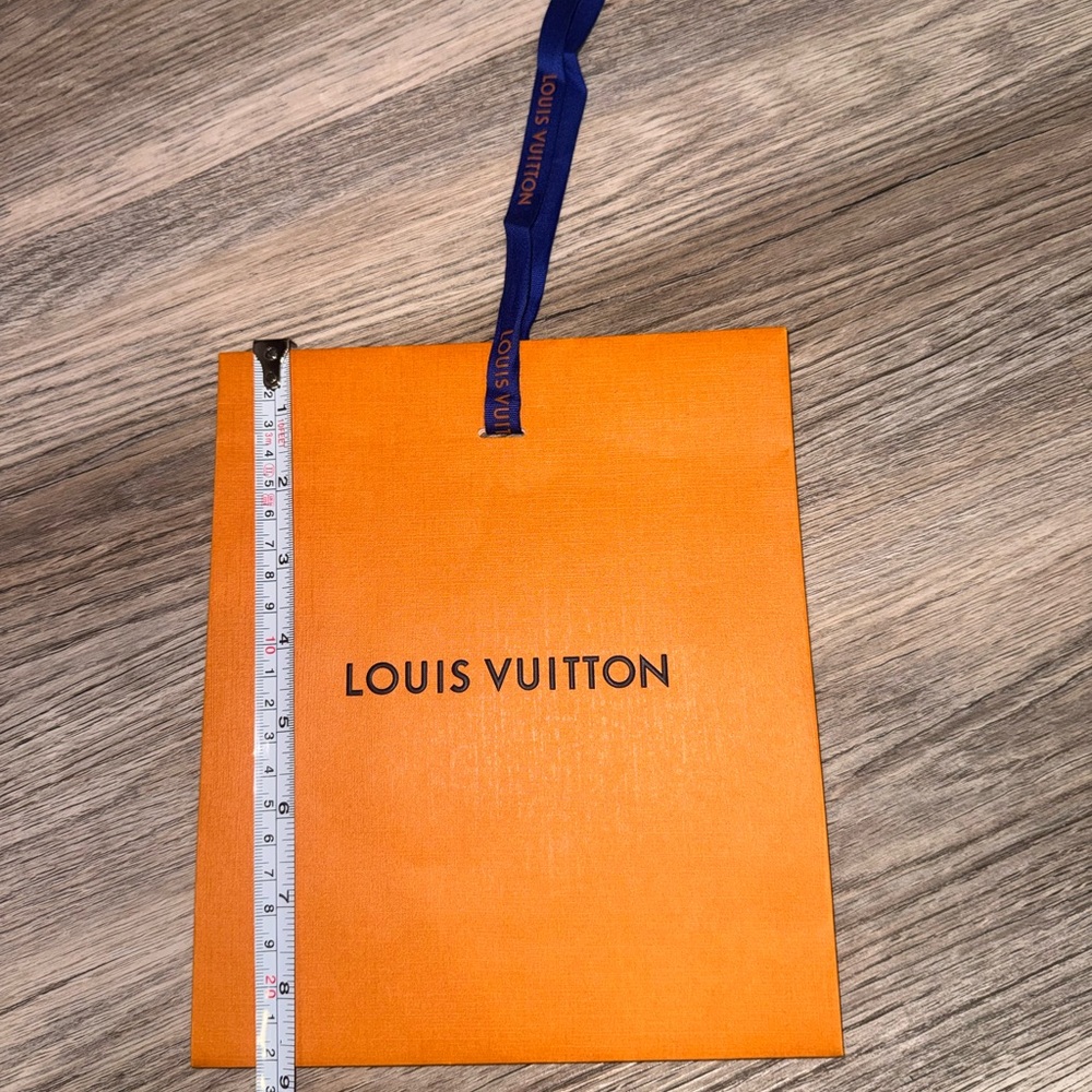 Louis Vuitton Vibrant Orange Bag with Blue Handles